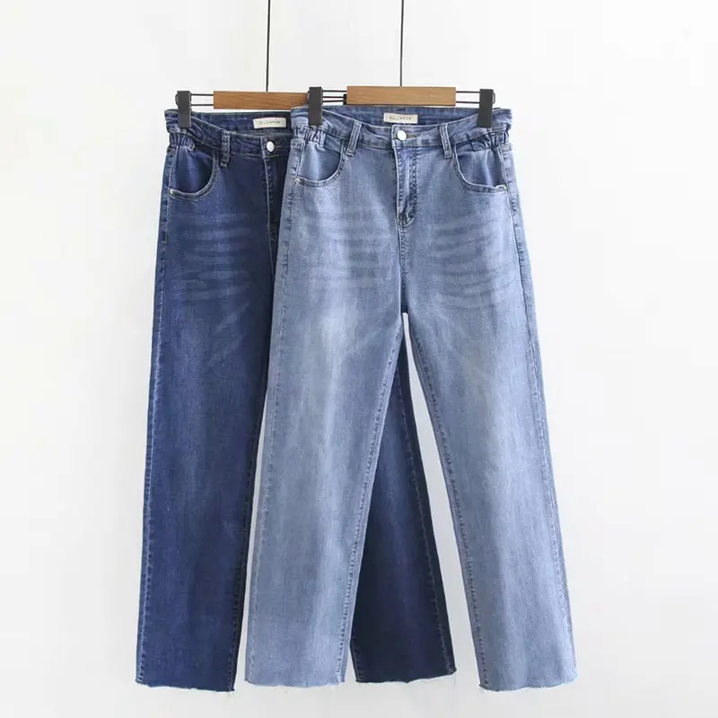 Более размеры d Плюс для женщин джинсы для брюки девочек 2019 повседневное весна зима Высокая талия Дамы Джинс