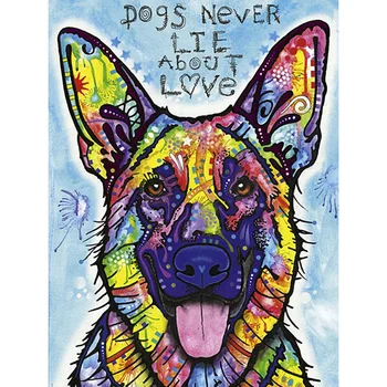 

Full Square Diamond Painting Cross Stitch 5d DIY Diamond Embroidery Colorful Dog Needlework Rhinestone Mosaic Home Decor