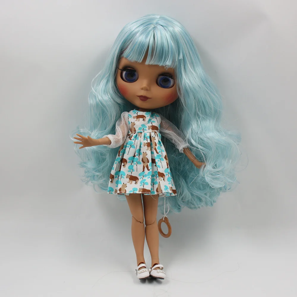 Кукла Blyth ICY DBS с темной кожей шарнирное тело новое матовое лицо золотыми