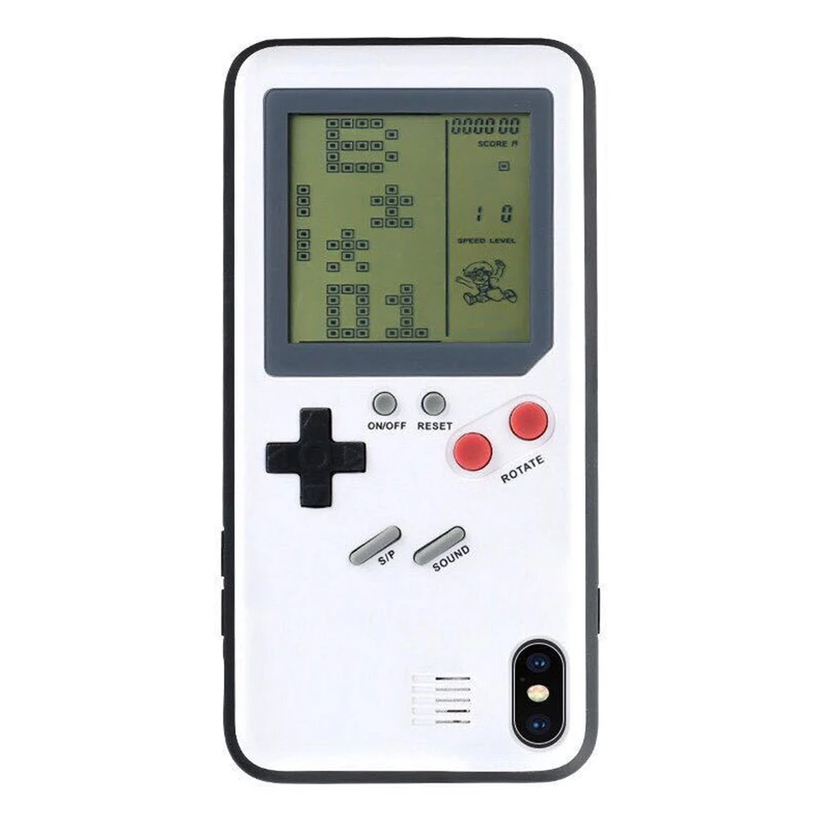 Gameboy Case Game Console Cover Tetris Phone Cases for iPhone X 6plus 6s 7 7plus 8 8plus Play Blokus Game Protective Cover