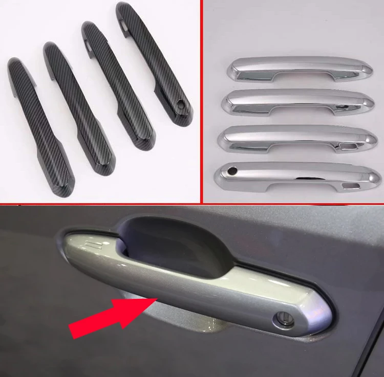 

For TOYOTA Rav4 (XA50) 2019 2020 Decorate Accessories ABS Door Handle Cover With Smart Key Hole Catch Cap Trim Molding