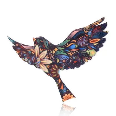 

Elfin Trendy New Bird Brooches Pet Cat Jewellery Colorful Hummingbird Brooch Acrylic Jewellery