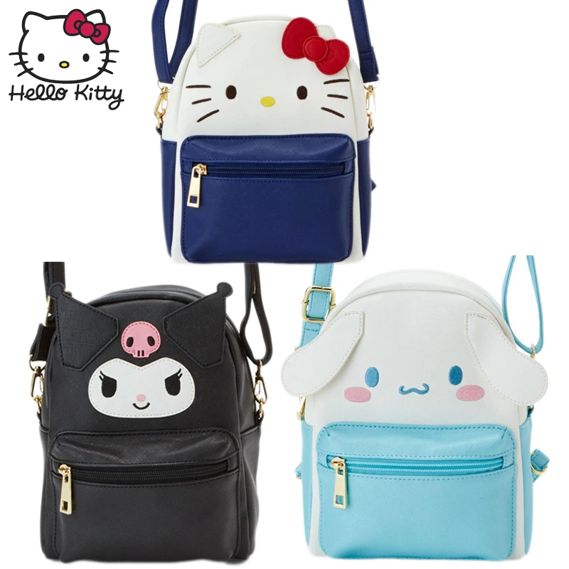

Hello Kitty Cute Cartoon Bag hellokitty Fashion Women Single Shoulder Waterproof PU Leather Girls Clutch Children Plush Backpack