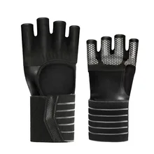 Loogdeel 1 пара Кроссфит тренажерный зал Перчатки для фитнеса регулируемые четыре половинки пальцев для женщин и мужчин тренировка Тяжелая атлетика защита запястья рук