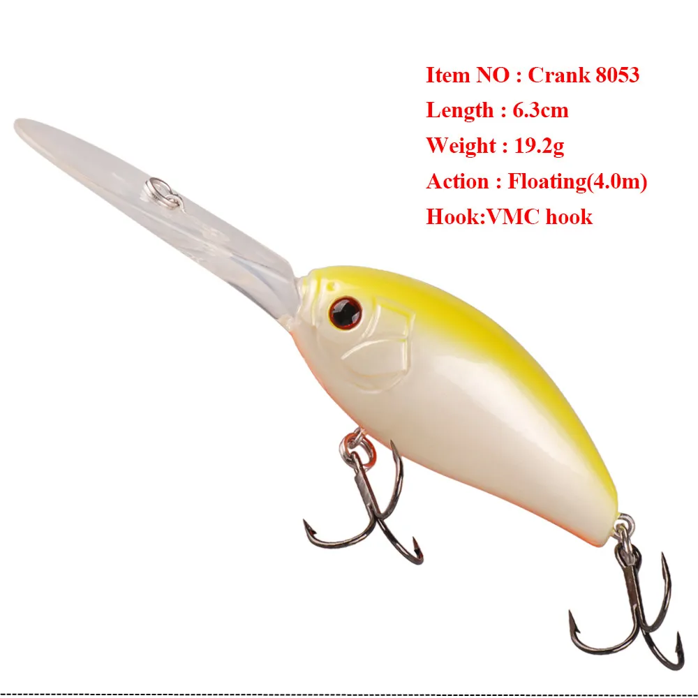 Inteligente Isca 63mm 19.2g Crankbaits Flutuante Bola