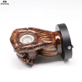 

LED Retro Wall Light Creative Restaurant Bar Cafe Decoration Resin Bedroom Bedside Hand E27 Bulb Wall Lighting Fist Light