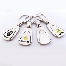 Модный высококачественный 3D металлический автомобильный брелок с логотипом для Lada Renault Giulia Opel, аксессуары, Подарочный Брелок