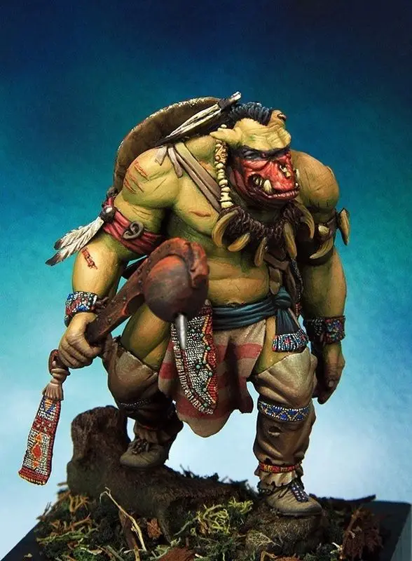 Неокрашенный набор 1/24 75 мм Ork Irokez с защитным солдатиком фигурка из исторической