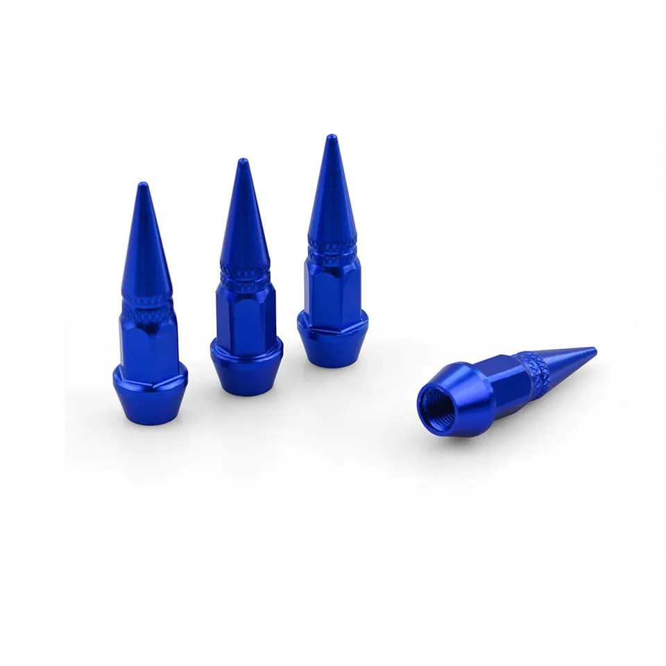4pcs / lot Tire Valvola Caps a mano stile bomba a mano per auto Motorcyle bicicletta lega di alluminio valvola aria caps (Colorato