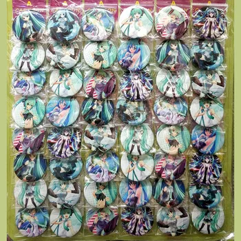 

Love Thank You Hatsune Miku #B 45MM 16/24/32/40/48 pcs lot PIN BACK BADGE BUTTON BROOCH for BAG GIFT TOY CLOTH Anime PARTY XMAS