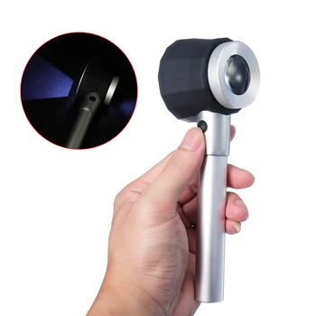 

Handheld 45X Folding Linen Tester Metal Magnifiers Cloth Thread Counter Magnifier Magnifying Glass With Light Calibration
