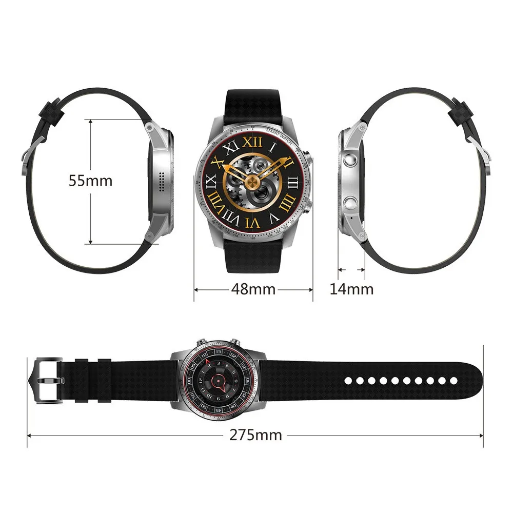 Kingwear KW99 3g Smartwatch телефон Android 5,1 MTK6580 четырехъядерный 8 Гб ПЗУ монитор сердечного ритма шагомер gps анти-потеря Смарт часы