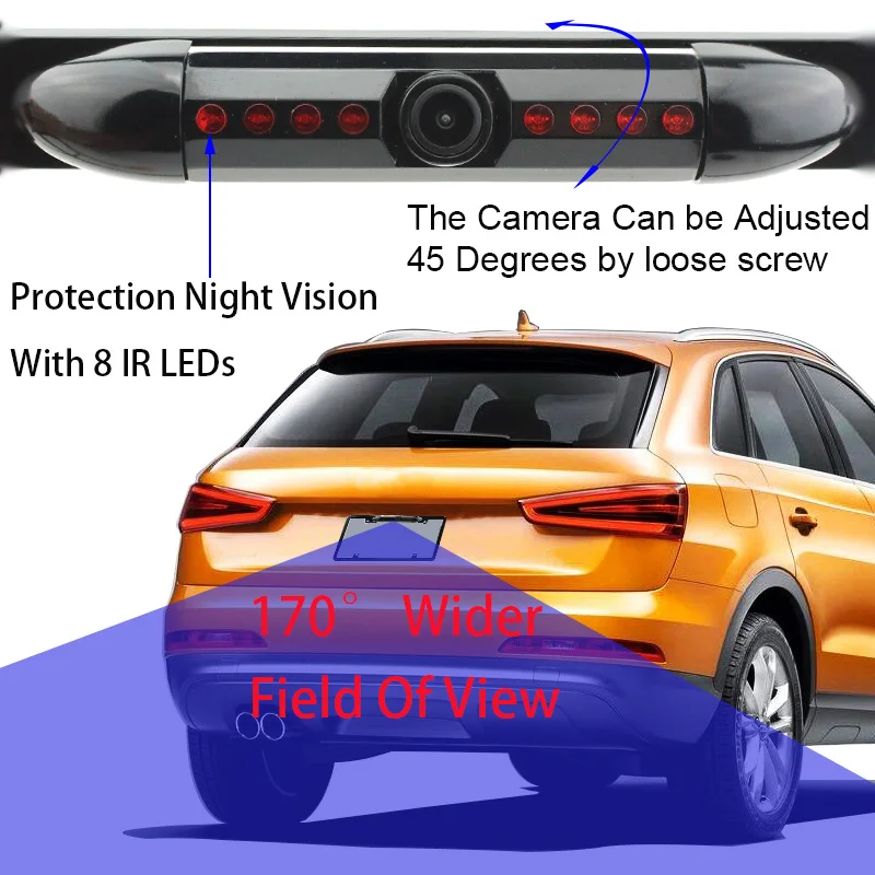 Парковочная металлическая камера заднего вида HD US Автомобильный номерной знак рамка держатель Авто CMOS заднего вида 8 светодиодов ИК ночного видения камера