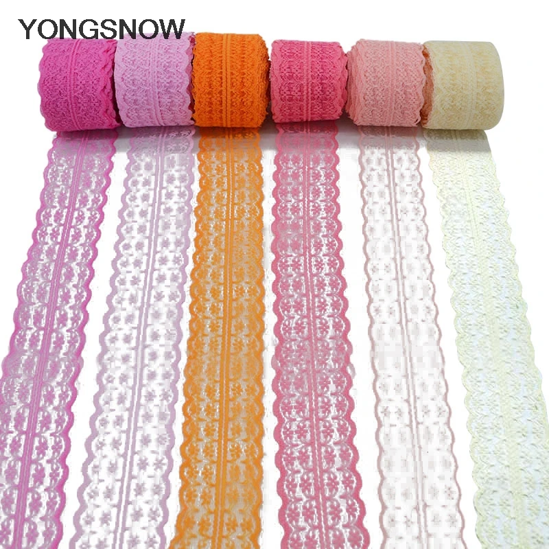 

4.5cm*10m Beautiful White Lace Ribbon Lace Fabric Trimmings for DIY Sewing Accessories Embroidered Clothing Wedding Decoration