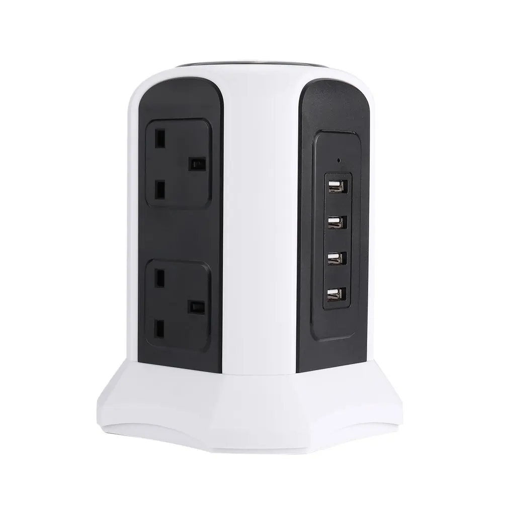 10 полосная Вертикальная смарт башня удлинитель для электросети 4 usb порта адаптер