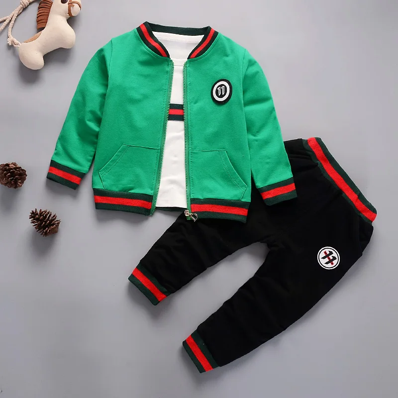 

BibiCola boys clothing set autumn 2018 cotton 3pcs outfits children's sports suit kids tracksuit outfits bebe boys clothes