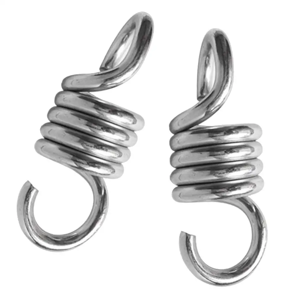 

Hardened Galvanized Steel 660 LB Hammock Spring Hook Hanger Extension Spring for Hanging Hammock Chairs Porch Garden Swings