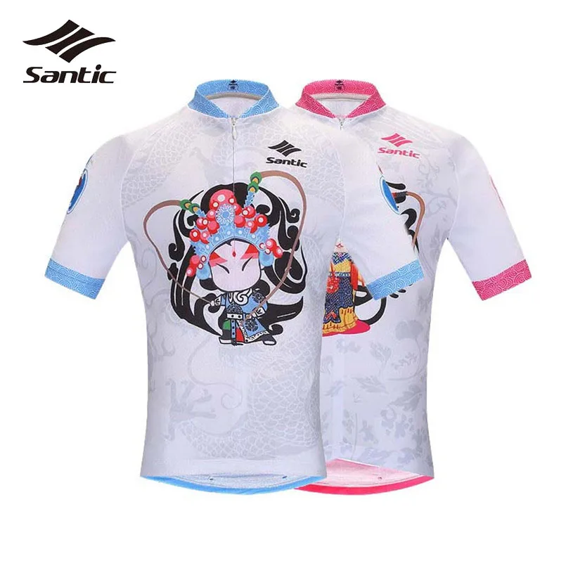 Santic Cycling Jersey Boy Girl Short Sleeve 2018 Pro Road Bike Jersey Summer Breathable Bicycle