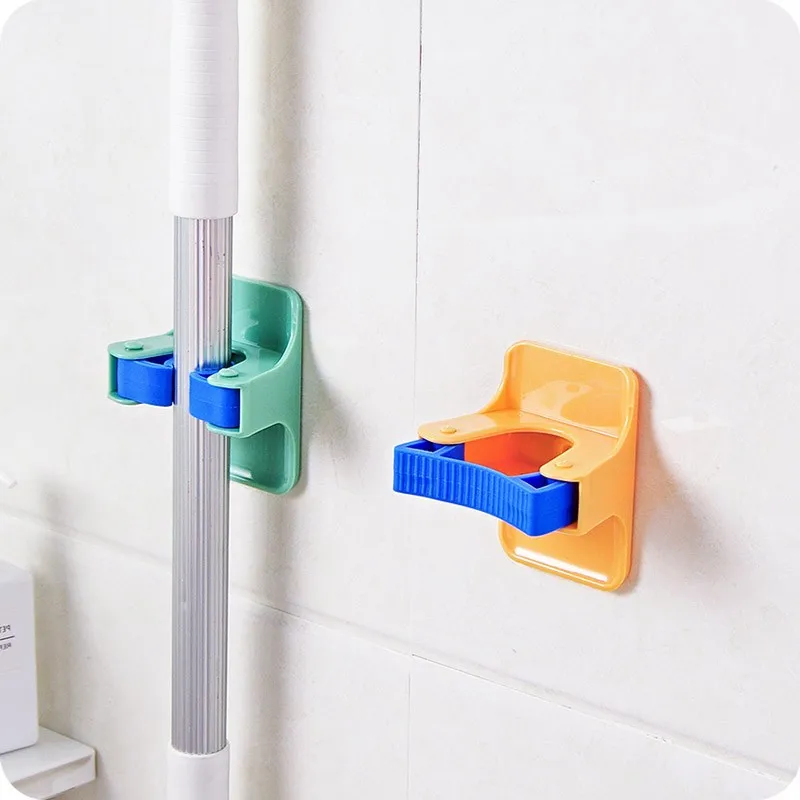 الحائط ممسحة تخزين حامل فرشاة مكنسة شماعات تخزين الرف المطبخ الحمام المنظم لتعليق أدوات تنظيف