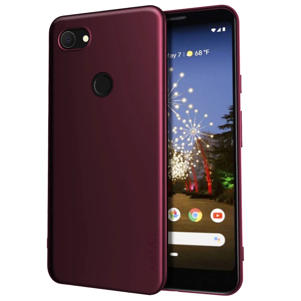 X-Level Мягкий ТПУ чехол для Google Pixel 3 3a XL Роскошный Матовый сенсорный ультра тонкий задний Чехол для телефона для Google Pixel3 чехол 3XL - Цвет: Wine Red