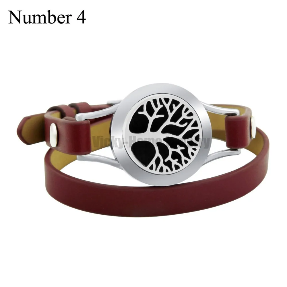 ZP-BS079-6 Diffuser Leather Locket Bracelet_