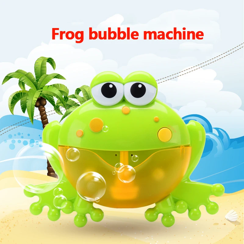 

Children Frog Bath Blowing Toy Animal Automatic Musical Bubble Blower Maker Bathtub Soap Machine Water Toys For Kids