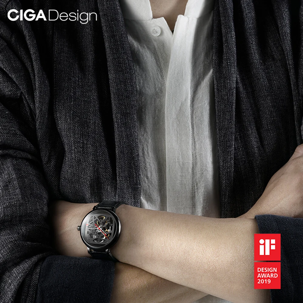 Для Xiaomi youpin CIGA дизайнерские автоматические механические часы, самовзводные наручные часы, 3 АТМ водонепроницаемые деловые мужские наручные часы