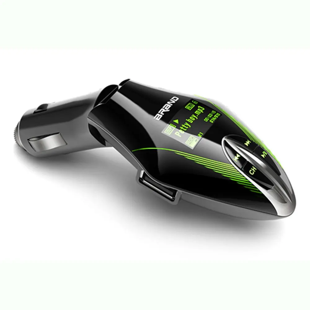 

Green LCD Car Kit Mp3 Player Wireless Fm Transmitter Modulator with Remote USB Tf