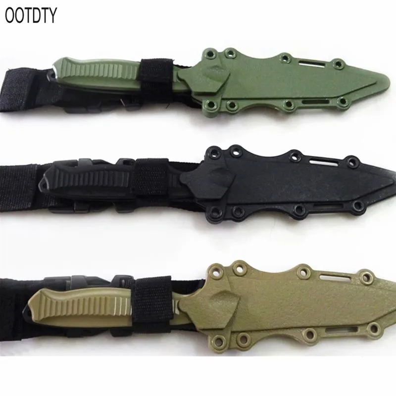 

OOTDTY Safe 1: 1 Tactical Rubber Knife Military Training Enthusiasts CS Cosplay Toy Sword First Blood Props Dagger Model
