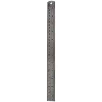 

12 inch Double Sided Metal Steel Measuring Ruler Scale Office Supply