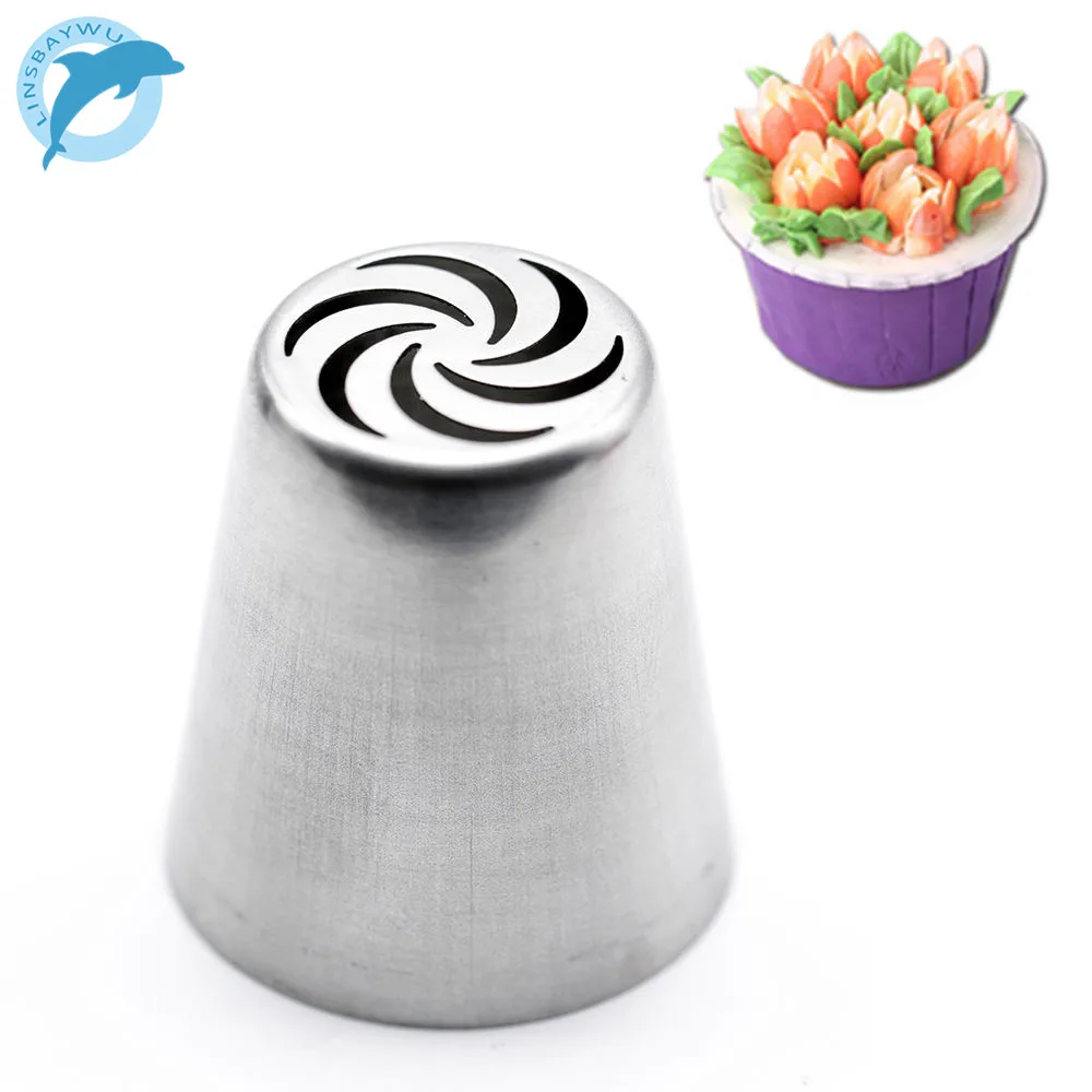 

LINSBAYWU Russian Tulip Flower Cake Icing Piping Nozzles Decorating Tips Baking Tool #2