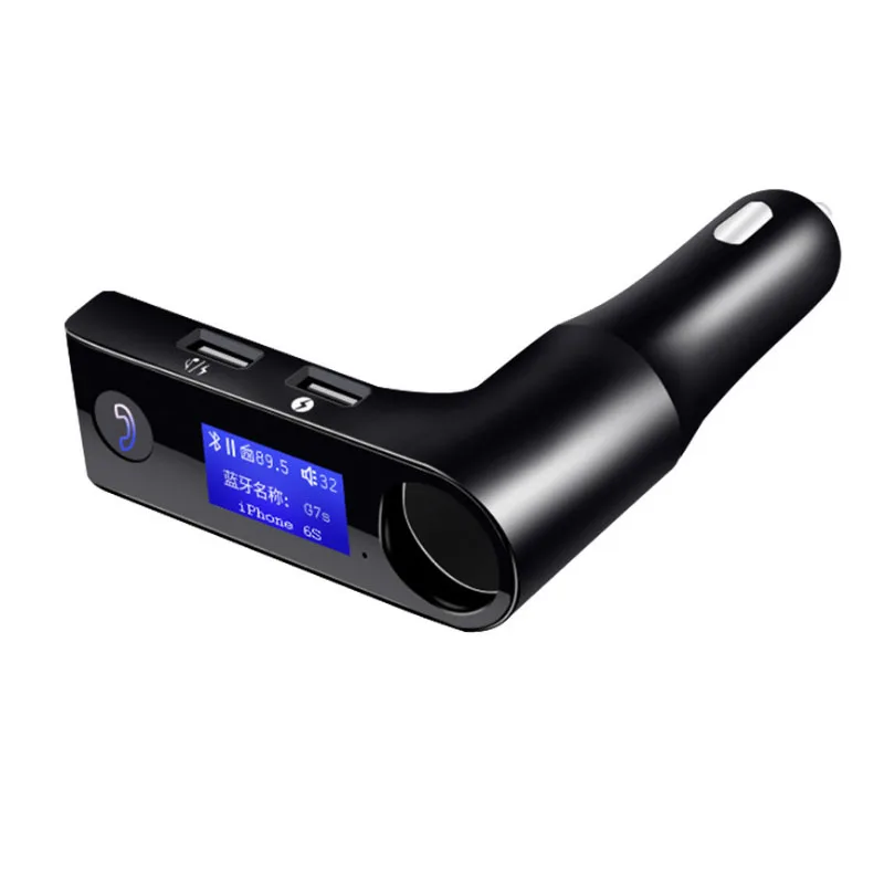 Bluetooth автомобильный hands-free fm-передатчик A2DP Автомобильный MP3-плеер прикуриватель порт Поддержка U диск(черный
