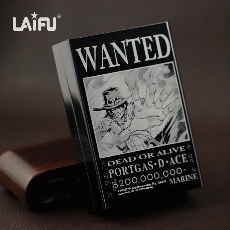 Laifu One Piece Wanted Luffy Ace Zoro Aluminium Alloy E Cigarette Case
