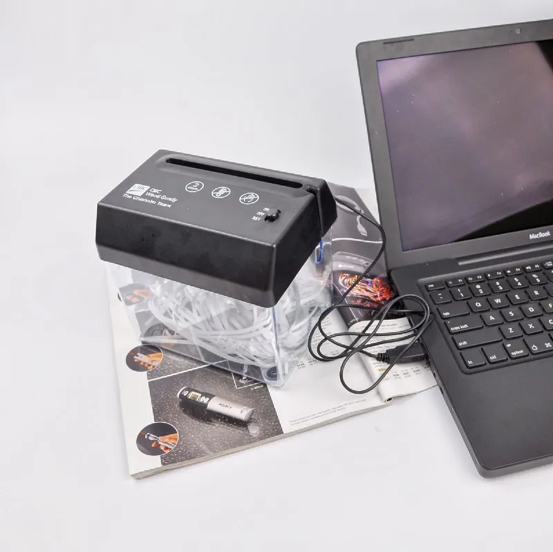 العلامة التجارية جديد سطح المكتب A5 أو A4 مطوية شريط الورق قطع البسيطة الصغيرة Usb التقطيع & فتاحة خطابات للمنزل /مكتب ، الشحن لا بطاريات
