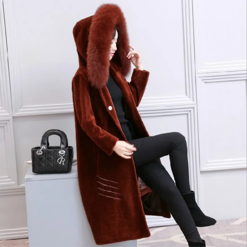 2018 New Hot Sale Woman Wool Coat High Quality Winter Jacket Women Slim Woolen Long Cashmere Coat Cardigan Jackets Elegant Blend