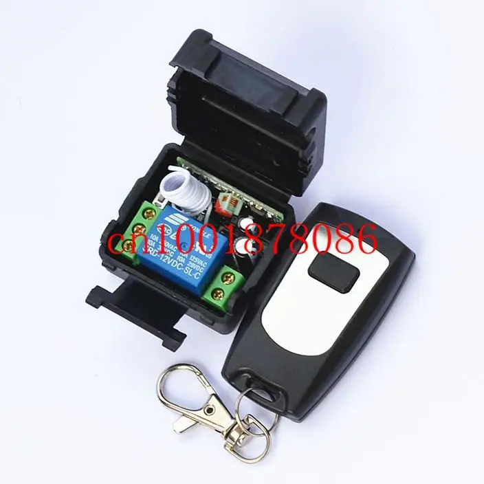 

DC9V12V24V RF Switching 1 Transmitter& 1Receiver Wireless Remote Control Switch System Manual Button for Smart Home