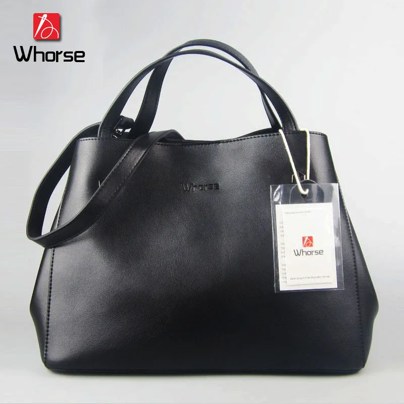 ФОТО [WHORSE] Brand Logo Star Fashion Real Genuine Leather OL Style Women Handbag Casual Tote Ladies Shoulder Bags Messenger Bag
