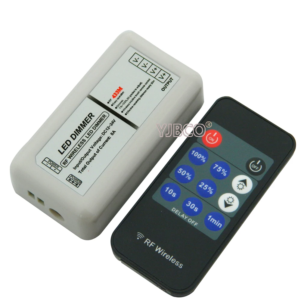

Mini RF wireless dimmer 11 keys Single color led dimmer,DC12-24V 12A led remote controller dimming for led strip lamp