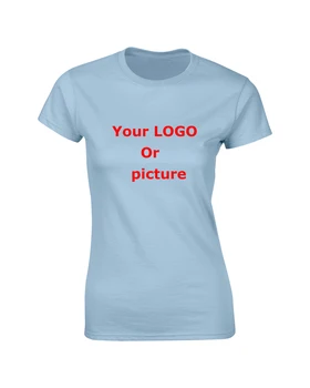 2017 summer short sleeve cotton t shirt women tops quick custom LOGO tshirt DIY printed top girl good quality t-shirt Customize