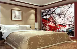 Японский стиль сад Вишневое дерево красивый пейзаж фон настенная Фотообои