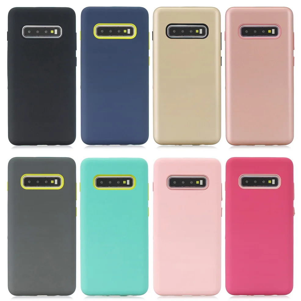 3 in 1 Rubber Hybrid Defend case for Samsung Galaxy S10 S9 Full Coverage Shockproof Cover Plus S10E Note 9 note8 |