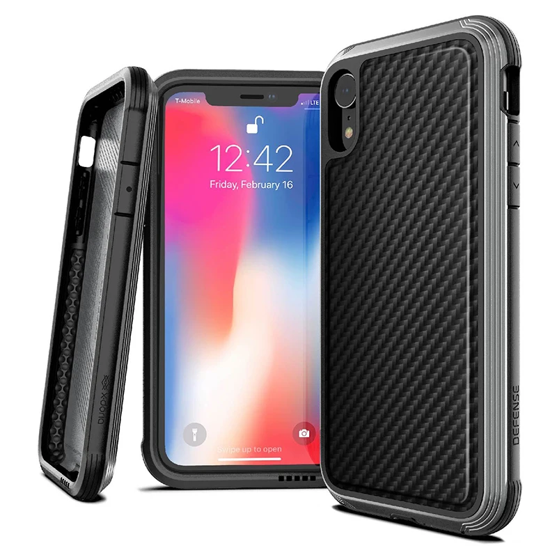 X-Doria Defense Lux чехол для iPhone X XR XS Max военный класс падение протестированный футляр для телефона для iPhone XR XS Max Алюминиевый Чехол