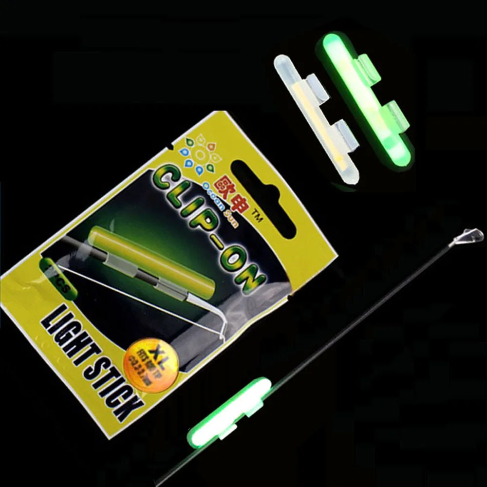 Clip On! 10 Bags Fishing Glow Sticks XL 3.3 3.7mm Fishing Rod Tip
