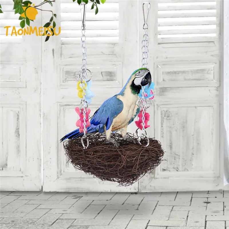 Цвет ful Bird Nest Toy хрупкий цвет ful Toy Pet Bird Parrot Toy случайный цвет 1 шт