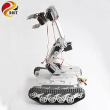 SZDOIT Wifi/Bluetooth/ручка управления 8DOF металлическая рука робота с захватом+ умный Танк шасси комплект Роботизированная платформа сервопривод для Arduino