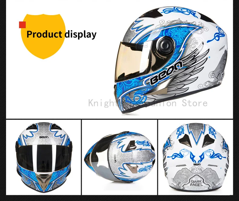 BEON мотоциклетный шлем полное лицо шлем Casco Moto Capacete мотокросс шлем мото Винтаж Гонки езда 500