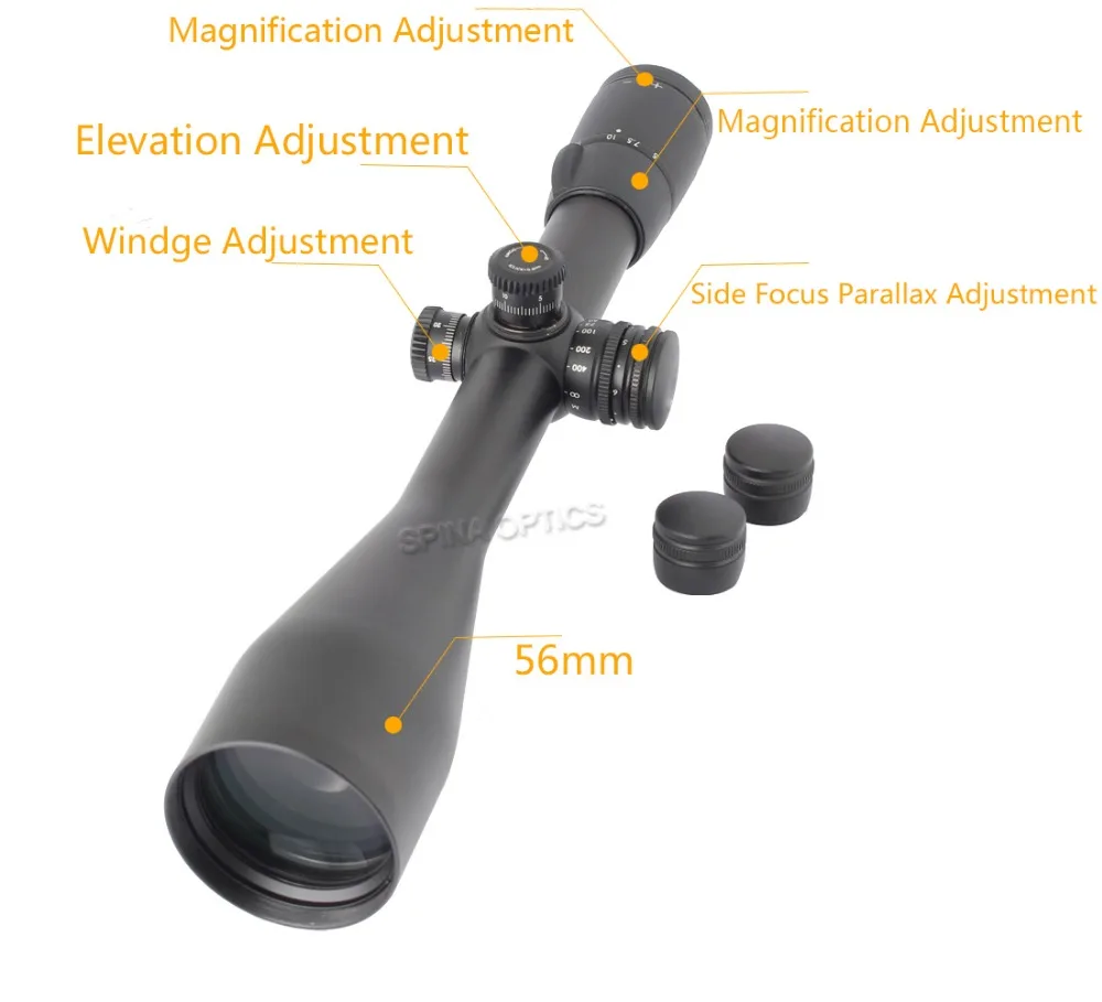 SPINA Оптика Тактический охотничий оптический прицел 5-25X56 оптический вид винтовка Сфера охотничьи прицелы для страйкбола воздушные винтовки
