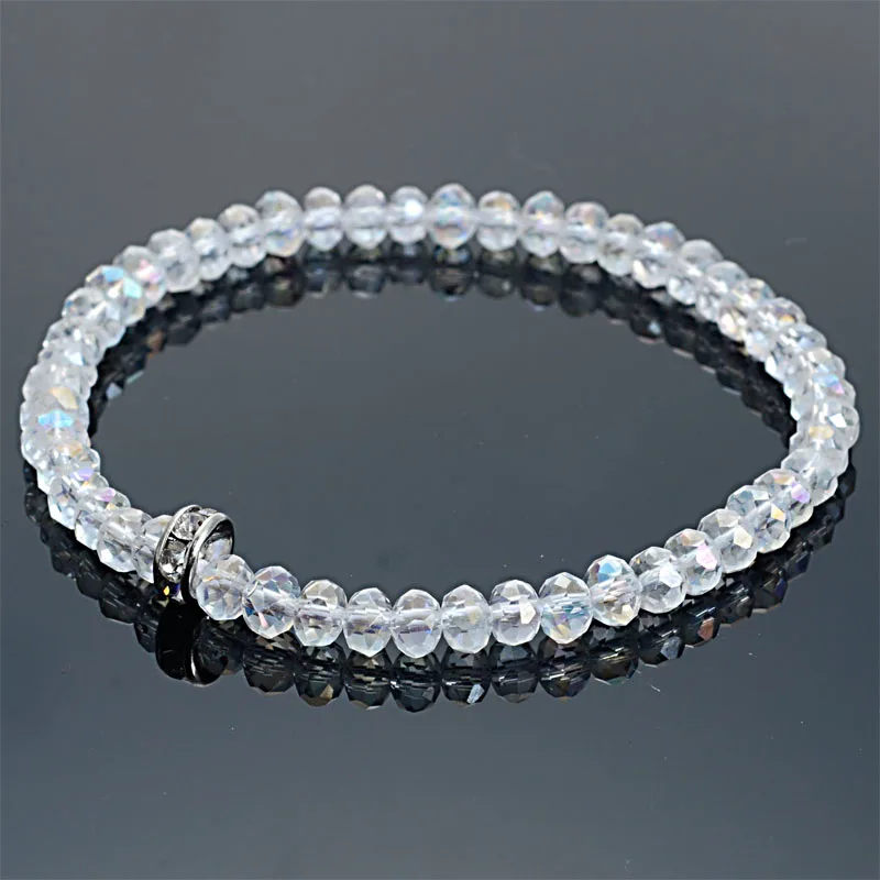 Glass Crystal Beaded Rope Distance Bracelet - Image 2