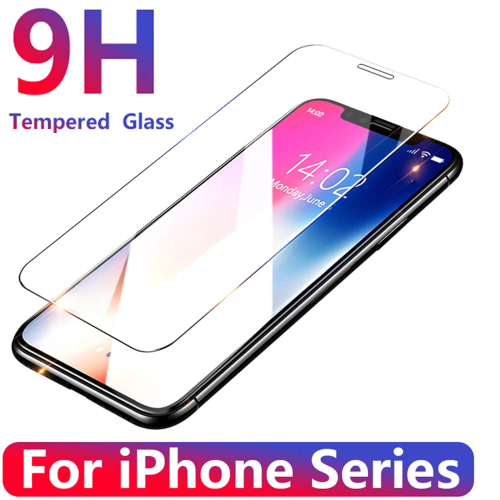 Закаленное стекло для iPhone X XS 11 pro Max XR 7 8 6s Plus, защитное стекло 5S 10, Защитное стекло для iPhone 11 Pro Max XR