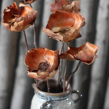 

3 Pieces A Bunch Coconut Flower Natural Plant Material Handmade Combination With Long Rod 100CM Natural Art Home Furnishing